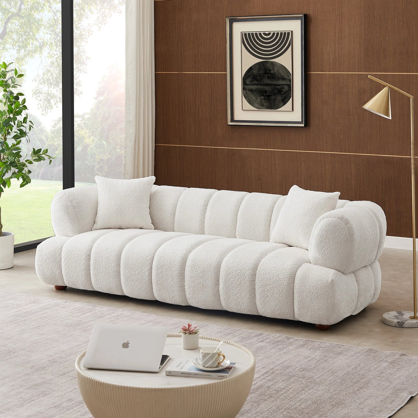 Nordic | Sandinavian Sofa in luxury Bouclé Fabric