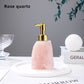 Natural Raw Stone & Rose Quartz Crystal Soap Dispenser