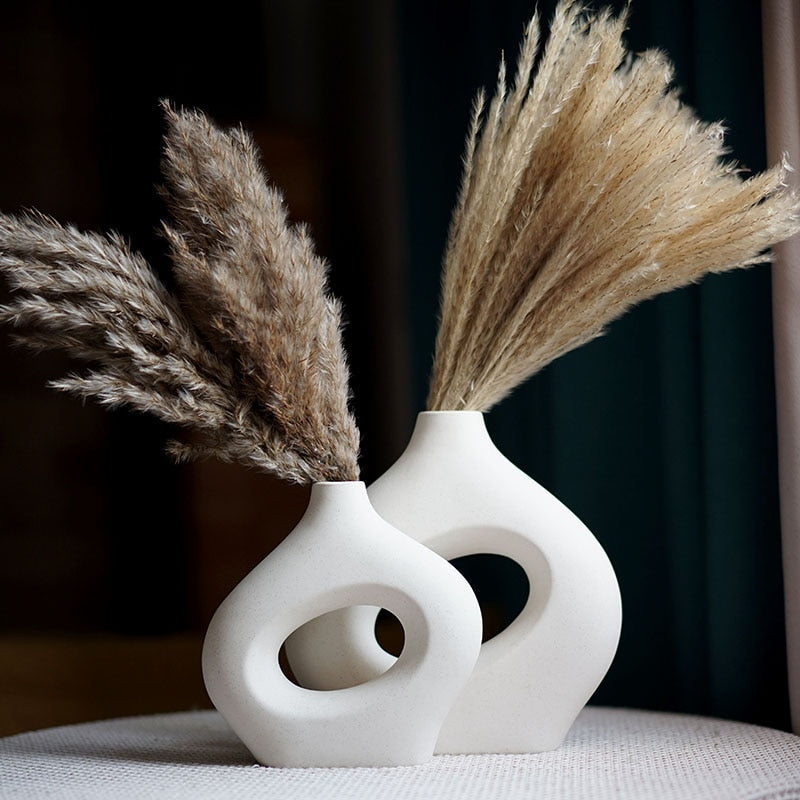 Nordic Ceramic Vase for Pampas Grass