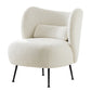 Scandinavian Living Room Bouclé | Lamb Velvet Chair