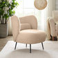 Scandinavian Living Room Bouclé | Lamb Velvet Chair