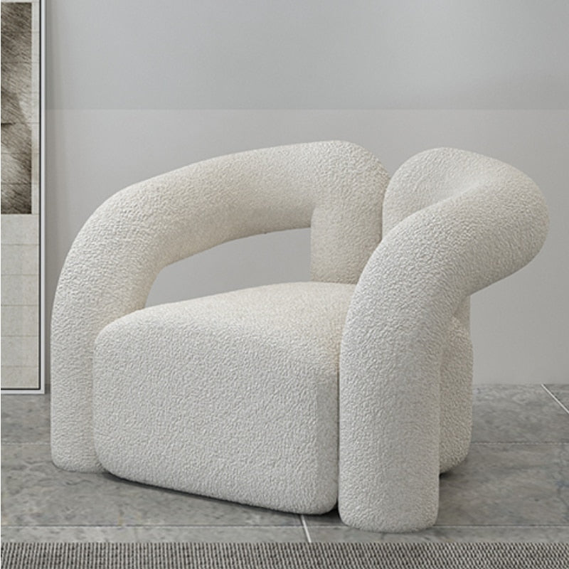 Nordic Living Room Bouclé Armchair